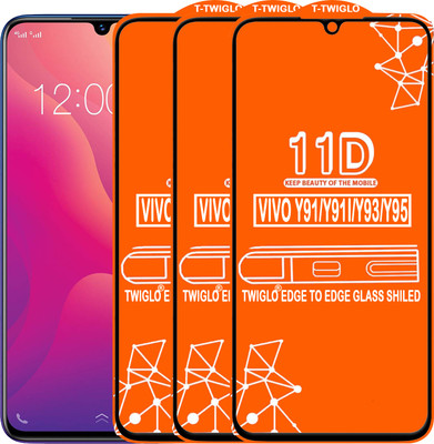 TWIGLO Edge To Edge Tempered Glass for VIVO Y95(Pack of 3)