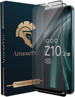 ArmourPro Edge To Edge Tempered Glass for iQOO Z10 Lite 5G, IQOO Z10 Lite, Vivo T4 Lite 5G, Matte Finish Glass(Pack of 2)