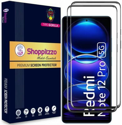 Shoppitzzo Edge To Edge Tempered Glass for Redmi Note 12 Pro 5G|Redmi Note 12 Pro Plus 5G**NeoShield**Millitary Grade-Anti Explosion-Tempered Glass/Full Screen Coverage-Edge to Edge/9H Hardness/With Easy Installation Kit(Pack of 2)