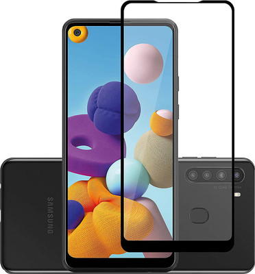 NIMMIKA ENTERPRISES Edge To Edge Tempered Glass for Samsung Galaxy A21 D+ Tempered Glass(Pack of 1)