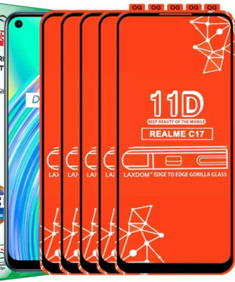 mbeat Edge To Edge Tempered Glass for Realme c17 (11D glass) with primium quality(Pack of 4)