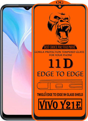 TWIGLO Edge To Edge Tempered Glass for VIVO Y21E(Pack of 1)