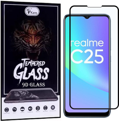 iKare Edge To Edge Tempered Glass for Realme C25(Pack of 1)