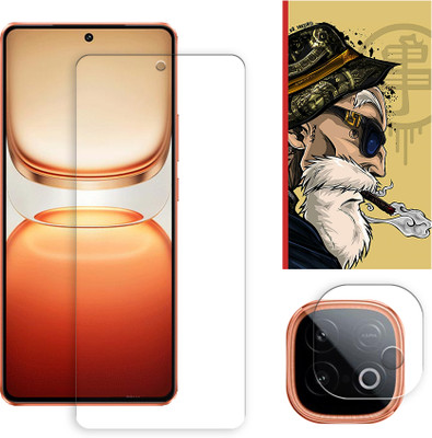 SOMTONE Tempered Glass Guard for iQOO Z10 Turbo Pro 5G Tempered Glass Screen Protector | Anti-Scratch | Edge to Edge Full Coverage | 9H Hardness ( 1 FRONT SCREEN GUARD + 1 CAMERA LENS PROTECTOR + 1 FREE BACK EMBOSSED SKIN001 )(Pack of 1)