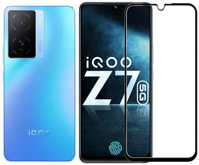 YOGIJEET Edge To Edge Tempered Glass for iQOO Z7s 5G(Pack of 1)