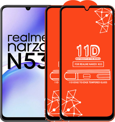 Roxel Edge To Edge Tempered Glass for Realme Narzo N53(Pack of 2)