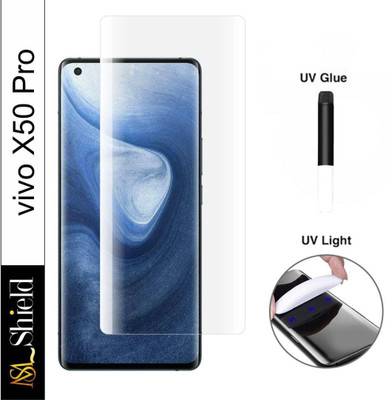 aplexx Edge To Edge Tempered Glass for Vivo X50 Pro, | Primium Quality Curved UV Glass(Pack of 1)
