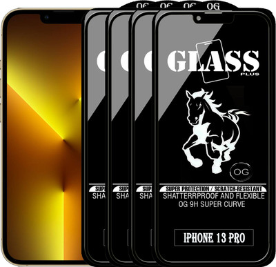 PFOAM Edge To Edge Tempered Glass for APPLE IPHONE 13 PRO(Pack of 4)