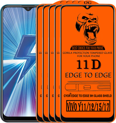 CYOR Edge To Edge Tempered Glass for VIVO Y17(Pack of 5)