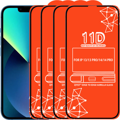 Qyist Edge To Edge Tempered Glass for FOR IPHONE 13, IPHONE 13 PRO, IPHONE 14, IPHONE 14 PRO(Pack of 4)
