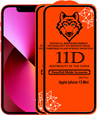 CRodible Edge To Edge Tempered Glass for iPhone 13 Mini(Pack of 2)