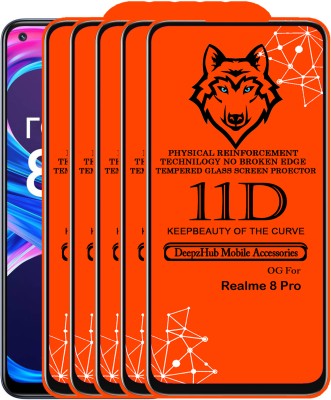 DeepzHub Edge To Edge Tempered Glass for Realme 8 Pro(Pack of 5)