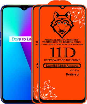 DeepzHub Edge To Edge Tempered Glass for Realme 3i(Pack of 2)