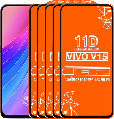 CYOR Edge To Edge Tempered Glass for VIVO V15(Pack of 5)
