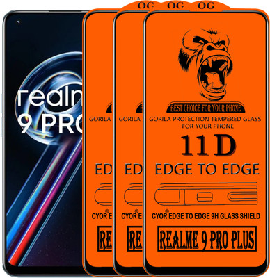 CYOR Edge To Edge Tempered Glass for REALME 9 PRO PLUS(Pack of 3)