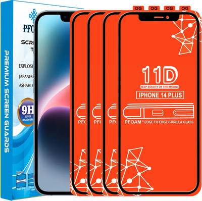 PFOAM Edge To Edge Tempered Glass for APPLE IPHONE 14 PLUS(Pack of 4)