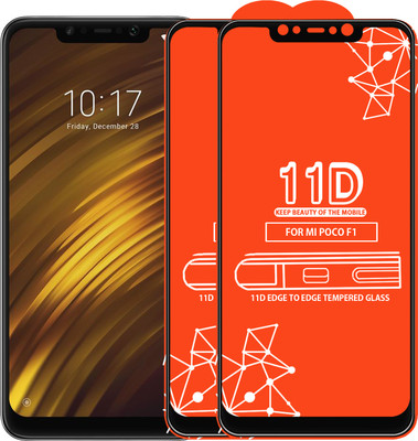 Qyist Edge To Edge Tempered Glass for POCO F1(Pack of 2)