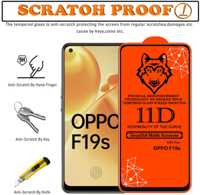 DeepzHub Edge To Edge Tempered Glass for OPPO F19s(Pack of 1)