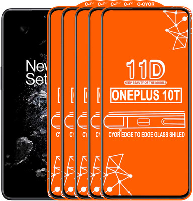 CYOR Edge To Edge Tempered Glass for ONEPLUS 10T(Pack of 5)