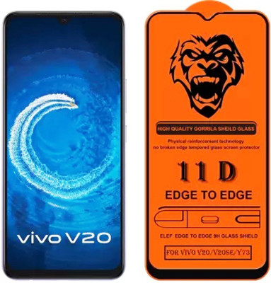 HIE POWER Edge To Edge Tempered Glass for Vivo V20,V20SE,Y73 (9H Premium Glass-11D)(Pack of 1)