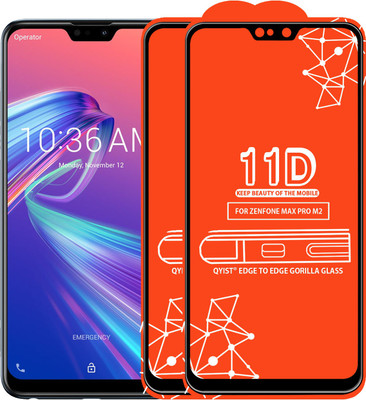 Qyist Edge To Edge Tempered Glass for Asus Zenfone Max Pro M2(Pack of 2)