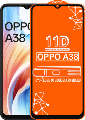 CYOR Edge To Edge Tempered Glass for OPPO A38(Pack of 1)