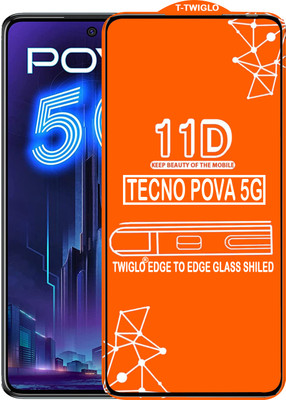 TWIGLO Edge To Edge Tempered Glass for TECNO POVA 5G(Pack of 1)