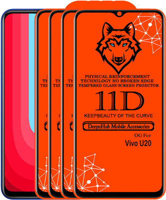 DeepzHub Edge To Edge Tempered Glass for Vivo U20(Pack of 4)