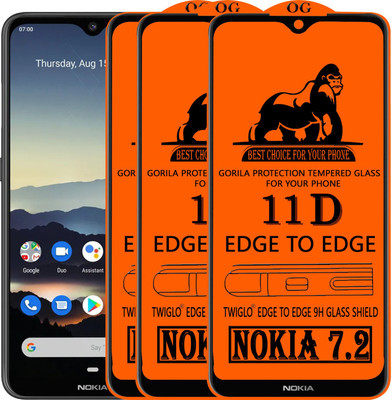 11D Edge To Edge Tempered Glass for NOKIA 7.2(Pack of 2)