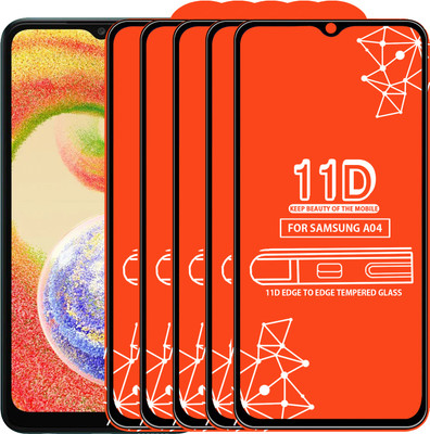 Qyist Edge To Edge Tempered Glass for Samsung Galaxy A04(Pack of 5)