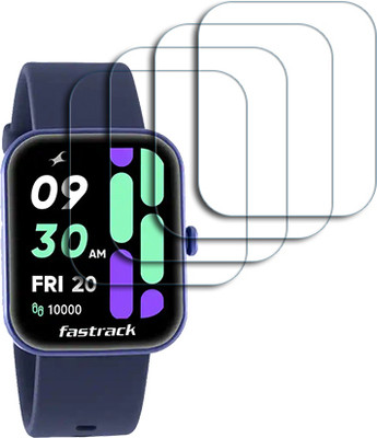 SOMTONE Edge To Edge Tempered Glass for fastrack REFLEX HELLO 1.69 inch SMARTWATCH SCREEN GUARD(Pack of 4)