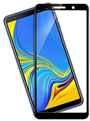 NaturalBuy Edge To Edge Tempered Glass for Samsung Galaxy A7 (2018) ,SM//A750FDS-|Full Screen Coverage (Except Edges) Screen Protector,Top Notch Edge to Edge Full Screen Coverage [Anti-Scratch] [9H Gorilla] [Free Cleaning Kit Included](Pack of 1)
