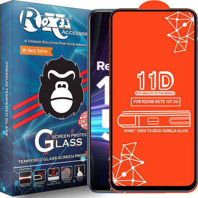 Roxel Edge To Edge Tempered Glass for Redmi Note 10T 5G(Pack of 1)