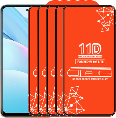 Qyist Edge To Edge Tempered Glass for Mi 10T Lite(Pack of 5)