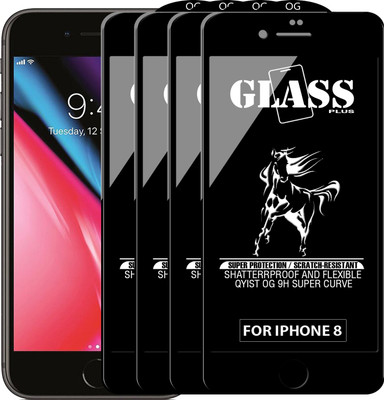 Qyist Edge To Edge Tempered Glass for Apple iPhone 8(Pack of 4)
