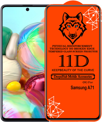 DeepzHub Edge To Edge Tempered Glass for Samsung A71(Pack of 1)