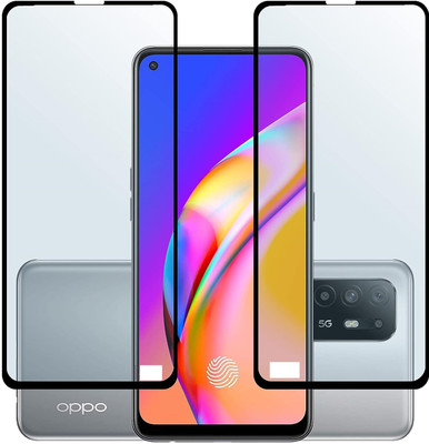 NIMMIKA ENTERPRISES Edge To Edge Tempered Glass for Oppo F19 Pro Plus 5G(Edge-to-Edge Coverage | 9H Hardness Protection | High-Definition Clarity | Bubble-Free Installation | Shatter-Resistant Technology | Oleophobic Coating | Case-Friendly Design)(Pack of 2)