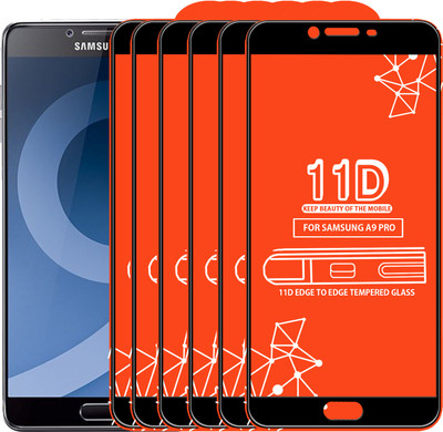Qyist Edge To Edge Tempered Glass for Samsung Galaxy A9 Pro(Pack of 6)