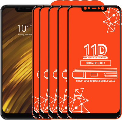 Qyist Edge To Edge Tempered Glass for POCO F1(Pack of 5)