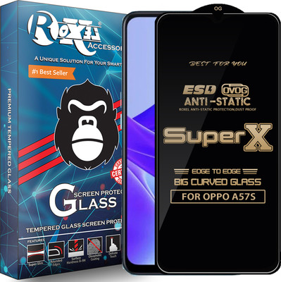 Roxel Edge To Edge Tempered Glass for OPPO A57S(Pack of 1)