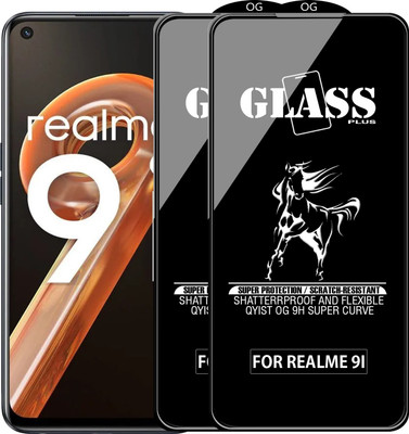 Qyist Edge To Edge Tempered Glass for REALME 9I(Pack of 2)