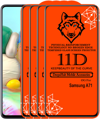 DeepzHub Edge To Edge Tempered Glass for Samsung A71(Pack of 4)