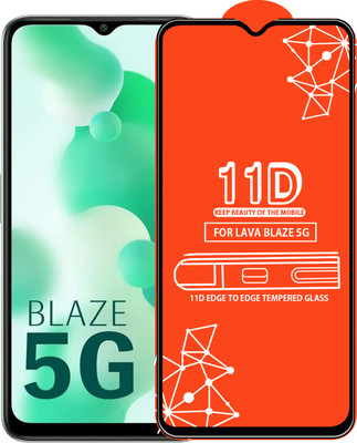 Qyist Edge To Edge Tempered Glass for Lava Blaze 5G(Pack of 1)