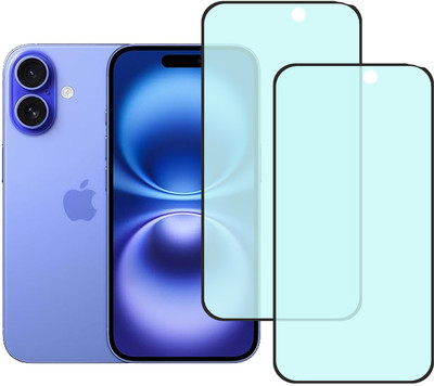 KARTRAY Edge To Edge Tempered Glass for Apple iPhone 16 Plus, Matte Glass(Pack of 2)