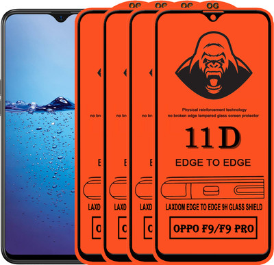 Laxdom Edge To Edge Tempered Glass for OPPO F9 Pro(Pack of 4)