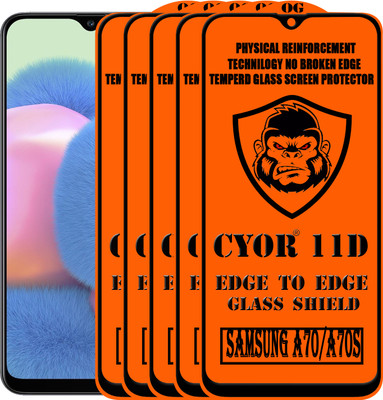 CYOR Edge To Edge Tempered Glass for SAMSUNG A70(Pack of 5)