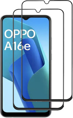 INFINITYWORLD Edge To Edge Tempered Glass for OPPO A16E(Pack of 2)