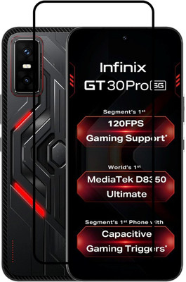AIBEX Edge To Edge Tempered Glass for Infinix GT 30 Pro 5G+| 9H Hardness | Anti-Glare & Anti-Fingerprint | Water Resistant | Edge-to-Edge Full Screen Protector | Bubble-Free Installation(Pack of 1)