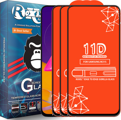 Roxel Edge To Edge Tempered Glass for Samsung Galaxy M31S(Pack of 3)