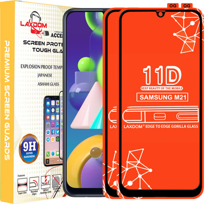 Laxdom Edge To Edge Tempered Glass for SAMSUNG GALAXY M21(Pack of 2)